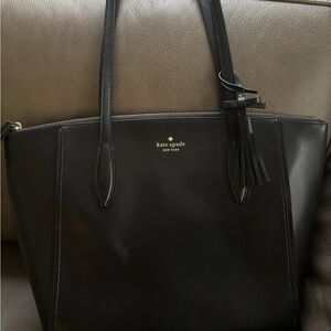 Kate Spade Black Leather Tote Bag